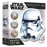 Dřevěné puzzle 160 dílků Kluby Star Wars Stormtrooper Helmet