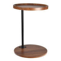 Přístavný stolek QUENTIN ořech/černá
