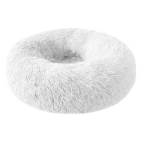 Petproducts Bílý fluffy pelíšek 76 × 76 × 14 cm