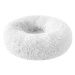 Petproducts Bílý fluffy pelíšek 76 × 76 × 14 cm