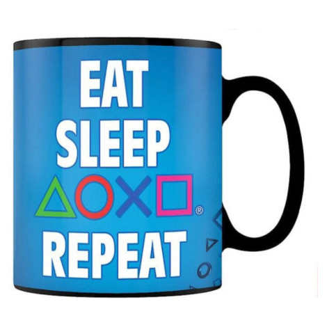Hrnek Playstation - Eat Sleep Repeat (měnící se motiv) Abysse