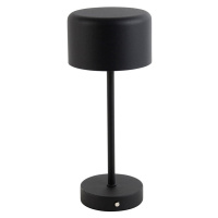 Moderní stolní lampa černá dobíjecí - Poppie