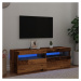 vidaXL TV stolek s LED old wood 120 x 35 x 40 cm kompozitní dřevo