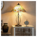 Clayre&Eef Stolní lampa 5186 s jantarovým stínidlem