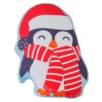 Vánoční tvarovaný polštář MAGICAL vánoční tučňák 33x23 cm