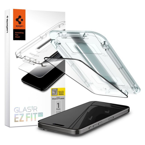 Spigen Glass tR EZ Fit HD tvrzené sklo iPhone 15 Pro černé