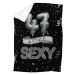 IMPAR Beránková deka Stále sexy – Černá - 47 let