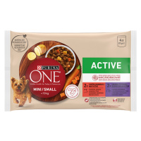 PURINA ONE MINI/SMALL < 10 kg Active s Kachnou a Hovězím 4 x 85g