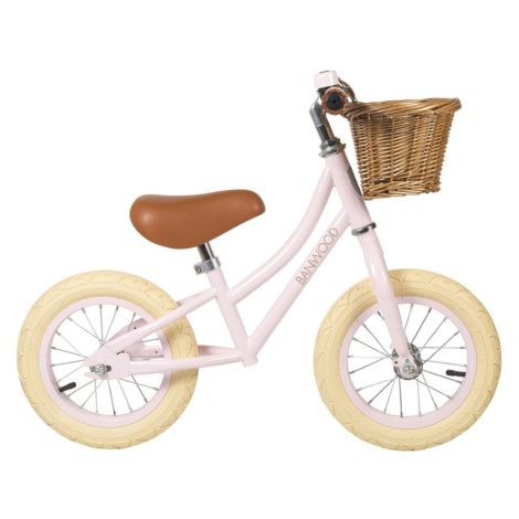 BANWOOD Dětské odrážedlo - kolo s košíkem barva: růžová