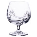 Onte Crystal Bohemia Crystal ručně broušené sklenice na rum, brandy a koňak Mašle 250 ml 2KS