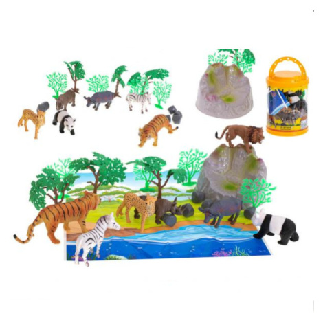 Sada divokých zvířat ze safari s doplňky a podložkou Toys Group