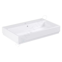 GROHE Cube Ceramic Umyvadlo 800x490 mm,s přepadem, otvor pro baterii, PureGuard, alpská bílá 394