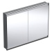 Geberit ONE - Zrcadlová skříňka s LED osvětlením, 1200x900x150 mm, 2 dvířka, vestavná, matná čer