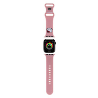 Hello Kitty Liquid Silicone Kitty Head Logo Řemínek pro Apple Watch 38/40mm Pink
