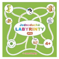 Jednoduché labyrinty - zelený sešit + samolepky