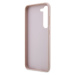 Zadní kryt Guess PU 4G Metal Logo pro Samsung Galaxy S23, růžová