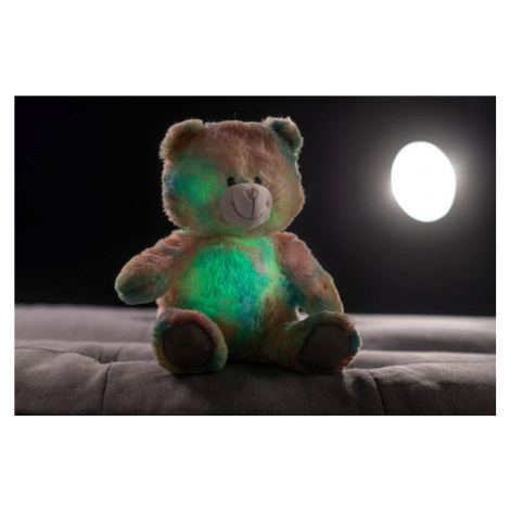 Teddies Snílek medvěd duhový plyš 40cm na baterie se světlem se zvukem v sáčku