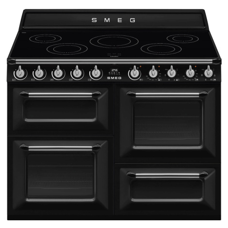 Smeg Varné centrum Victoria s indukční varnou deskou a 3 troubami, 110 x 60 cm, TR4110, černá TR