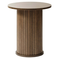Kulatý odkládací stolek v dekoru dubu ø 50 cm Nola – Unique Furniture