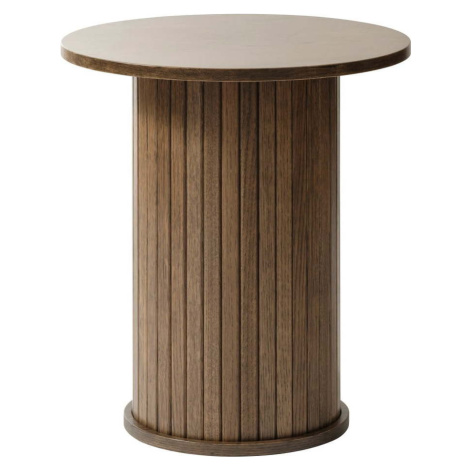 Kulatý odkládací stolek v dekoru dubu ø 50 cm Nola – Unique Furniture
