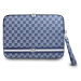 DKNY PU Leather Checkered Pattern and Stripe pouzdro na notebook 13/14" modré