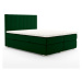 Čalouněná postel Lara 120x200, zelená, vč. matrace a topperu