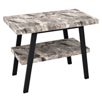 Sapho TWIGA umyvadlový stolek 80x72x50 cm, černá mat/šedý kámen
