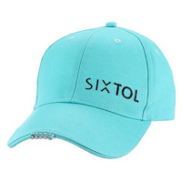 SIXTOL Kšiltovka s LED světlem B-CAP 25lm, nabíjecí, USB, univerzální velikost, tyrkysová