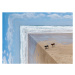 Ilustrace Perspective bending image of two dogs on a beach, ImagePatch, 40 × 30 cm