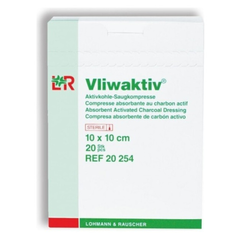 KRYTÍ S AKTIVNÍM UHLÍM VLIWAKTIV 10X10,SAVÉ JÁDRO S NEPROPUSTNOU FÓLIÍ,20KS Lohmann&Rauscher