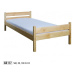 Drewmax Jednolůžková postel - masiv LK157 | 90 cm borovice Moření: Gray