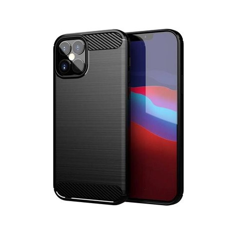 Carbon Case Flexible silikonový kryt na iPhone 12 mini, černý