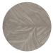 Flair Rugs koberce Kusový koberec Solace Lino Leaf Grey kruh - 160x160 (průměr) kruh cm