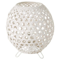 Bílá bambusová stolní lampa s bambusovým stínidlem (výška 23 cm) – Casa Selección