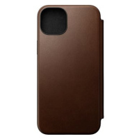 Nomad Modern Leather Folio Brown iPhone 15 Plus