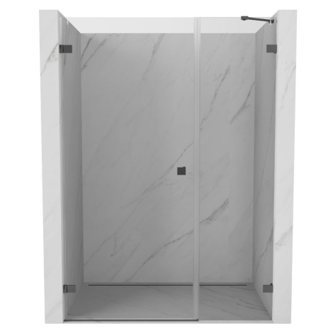 MEXEN/S Lunar-B sprchové dveře křídlové levé 145, transparent, grafit metal 832S-145-050-95-00-L