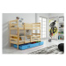 Dětská patrová postel ERYK 160x80 cm Modrá Bílá