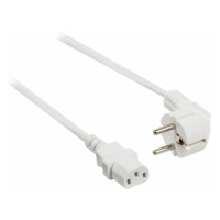 Síťový napájecí kabel PC 2m N5/863107-3-14/2 3x1 bílá úhlová vidlice/konektor IEC320 rovný