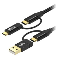 AlzaPower MultiCore 4in1 USB 60W 480Mbps 2m černý