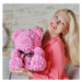 Medvídek z růží - Růžový 38 cm, Růžová Základní balení