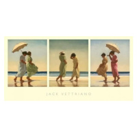 Umělecký tisk Summer Days Triptych, Jack Vettriano, 70x36 cm