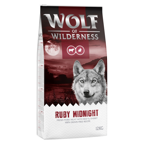 Wolf of Wilderness Adult "Ruby Midnight" - hovězí a králičí - 12 kg