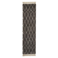 Tmavě šedý běhoun 60x230 cm Boho – Think Rugs