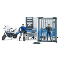Bruder 62732 Policejní stanice s motorkou a figurkami