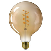 Philips LED filament žárovka E27 G125 5,5W (40W) 470lm 2200K stmívatelná, jantarová