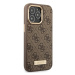 Guess GUHMP14LU4GPRW hard silikonové pouzdro iPhone 14 PRO 6.1" brown 4G Logo Plate MagSafe