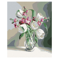 Zuty Diamantové malování Bílé tulipány