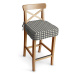 Dekoria Sedák na židli IKEA Ingolf - barová, šedo - bílá střední kostka, barová židle Ingolf, Qu