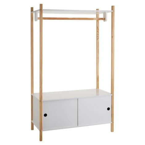 Bílá dětská šatní skříň s posuvnými dveřmi 80x136 cm – Casa Selección