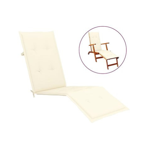 Poduška na polohovací židli krémová (75+105) x 50 x 4 cm SHUMEE
